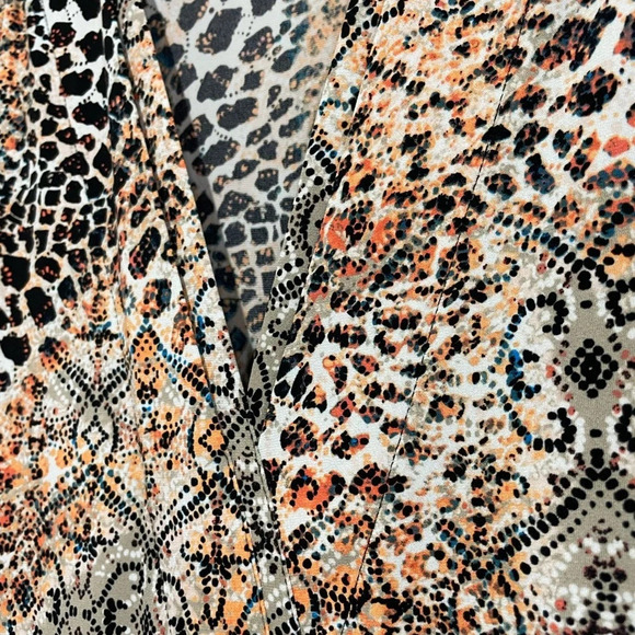 Dana Buchman Release Pleat Sleeveless Tank Top Orange Pattern Medium - Picture 3 of 6